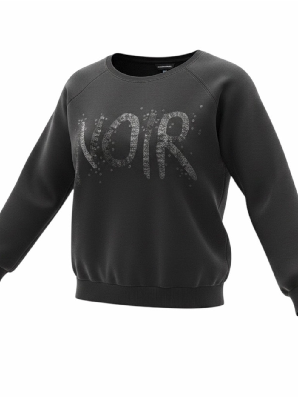 Rock & Republic Women’s Black Crewneck Sweatshirt W/ “Noir” Graphic Size S